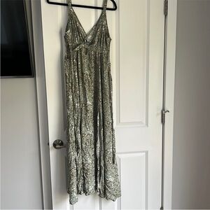 Olia Floral Green Maxi Dress